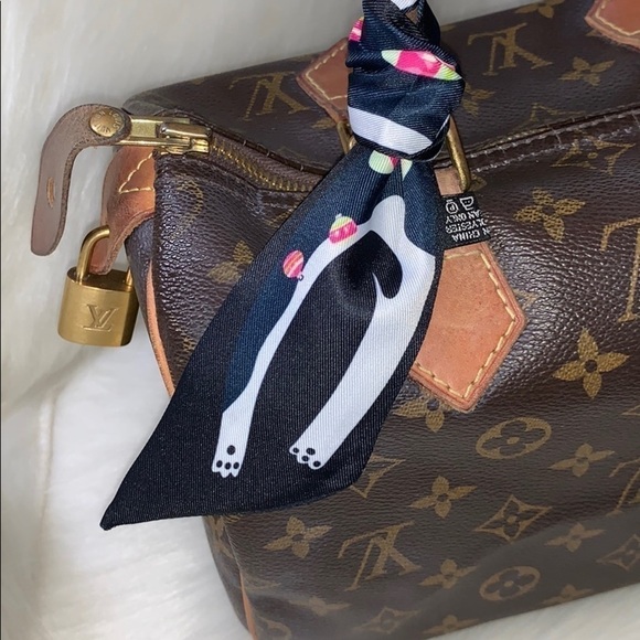 FRENCH BULLDOG BOSTON TERRIER SKINNY SCARF BAG HANDLE WRAP HAIR TIE BANDEAU - Picture 3 of 4